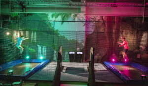 Hygienic and digital trampoline attraction